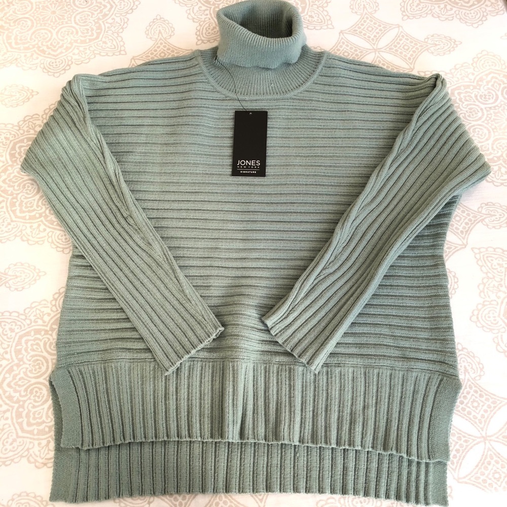NEW JNY Turtlneck Sweater Aloe Green S